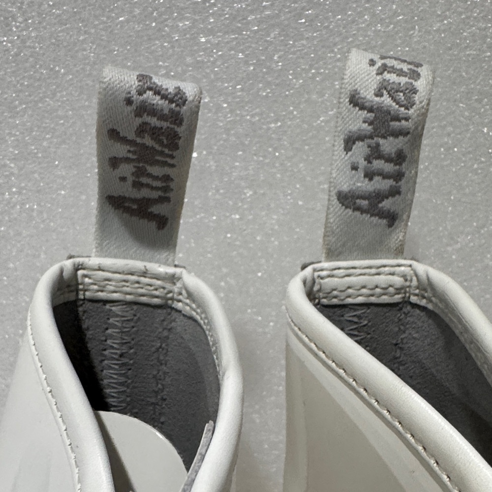 White Patent Leather Lace-Up Boots - Picture 3 of 13